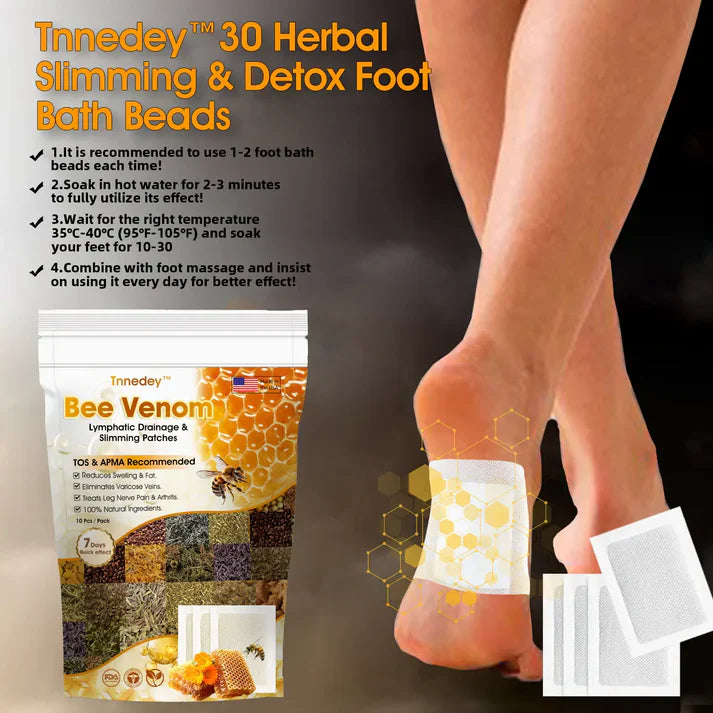 Original Bee Venom Foot Patch II Detox Patches 🌿👣(Set of 10+10) - Buy 10 Get 10 Free